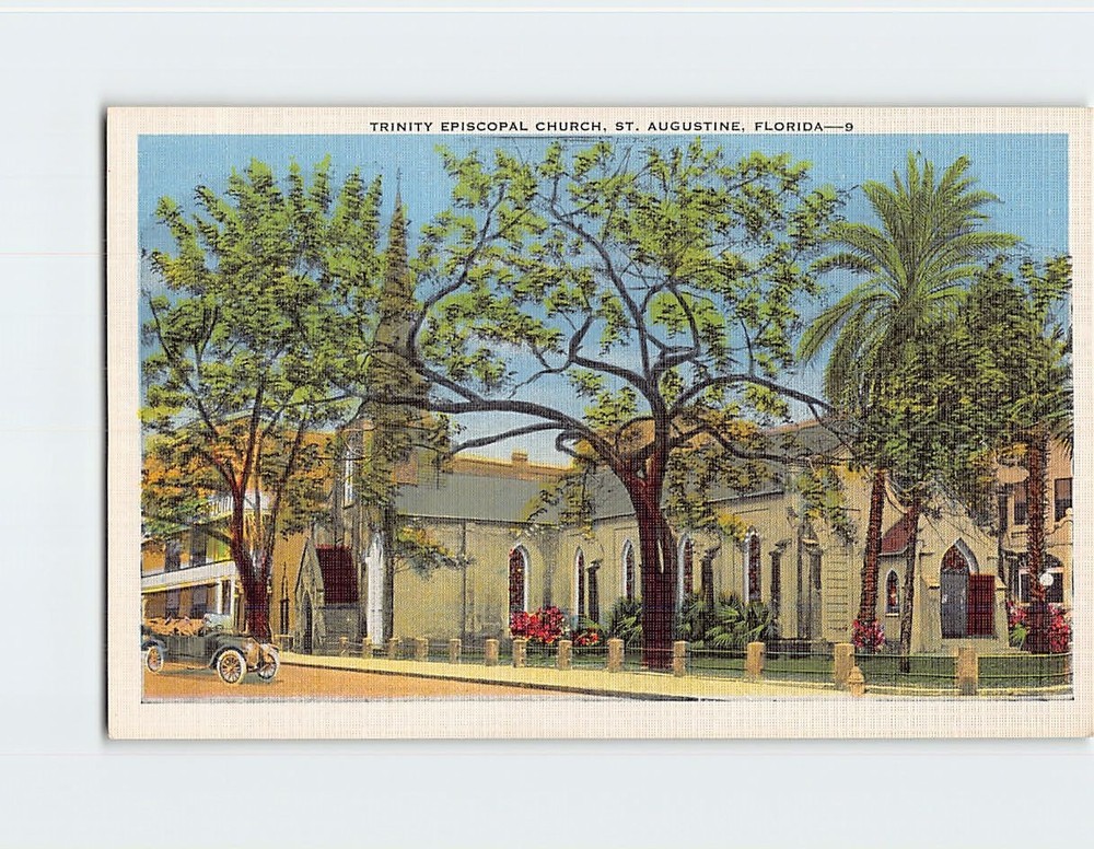 Postcard Trinity Episcopal Church Saint St. Augustine Florida USA North America