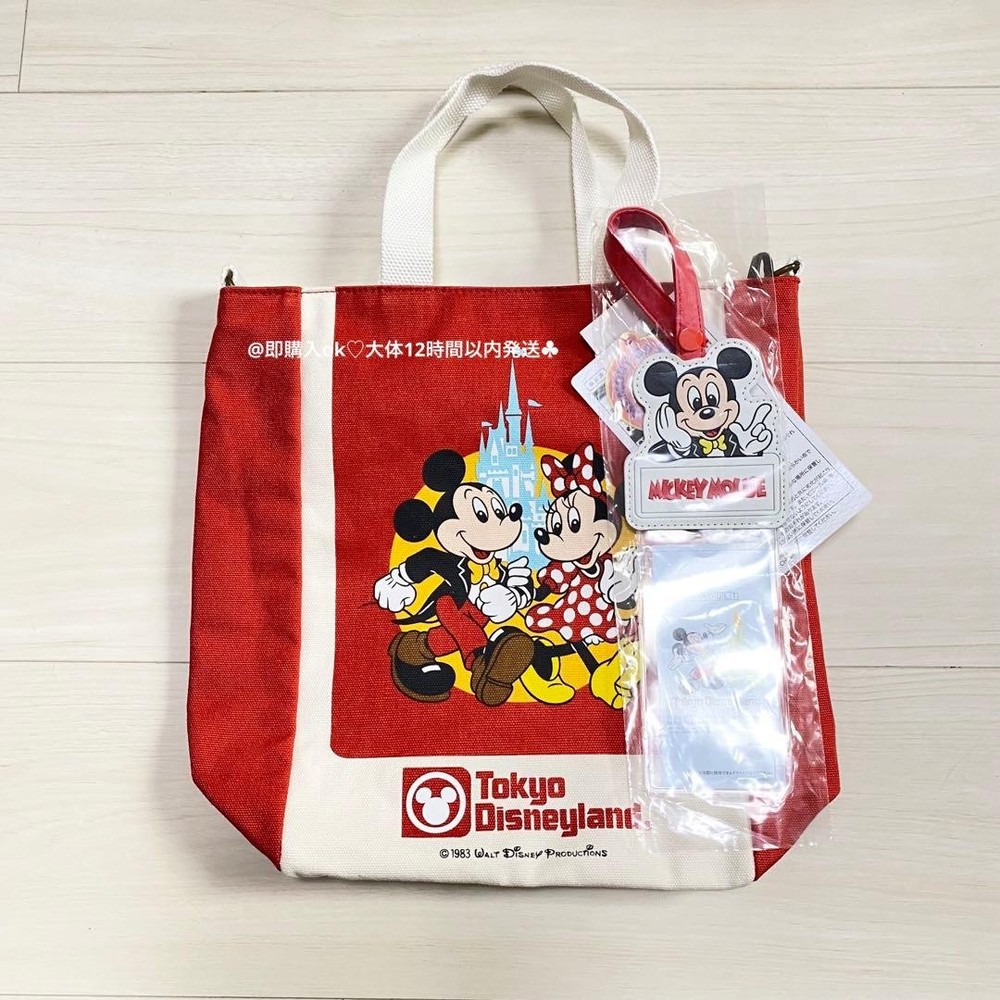 Disney 40th Anniversary Mickey & Minnie Retro Tote Shoulder Bag New