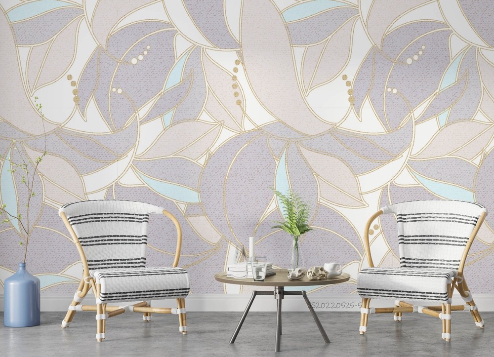 3D Plant Leaves Pattern Wall Murals Wallpaper Murals Wall Sticker