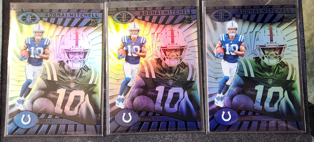 ADONAI MITCHELL 3-CARD RC LOT 2024 Panini Illusions INDIANAPOLIS COLTS