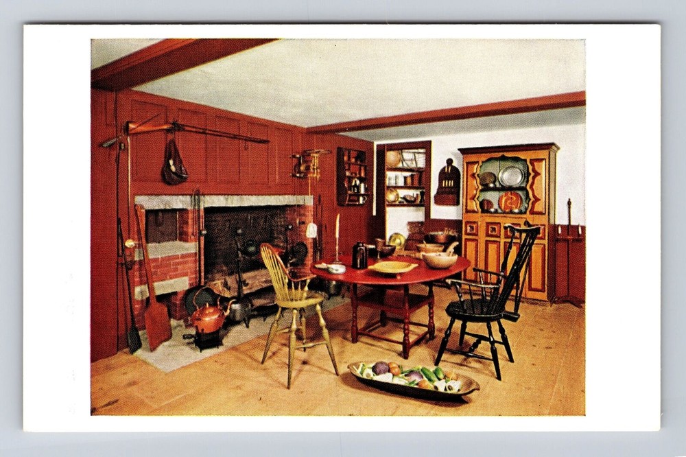 Winterthur DE-Delaware, Winterthur Museum, New England Kitchen Vintage Postcard