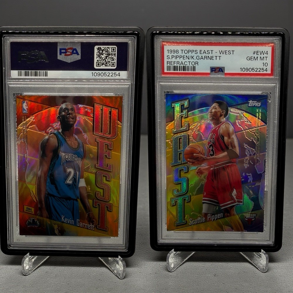 1998-99 Topps East/West Kevin Garnett, Scottie Pippen #EW4 Refractor PSA 10
