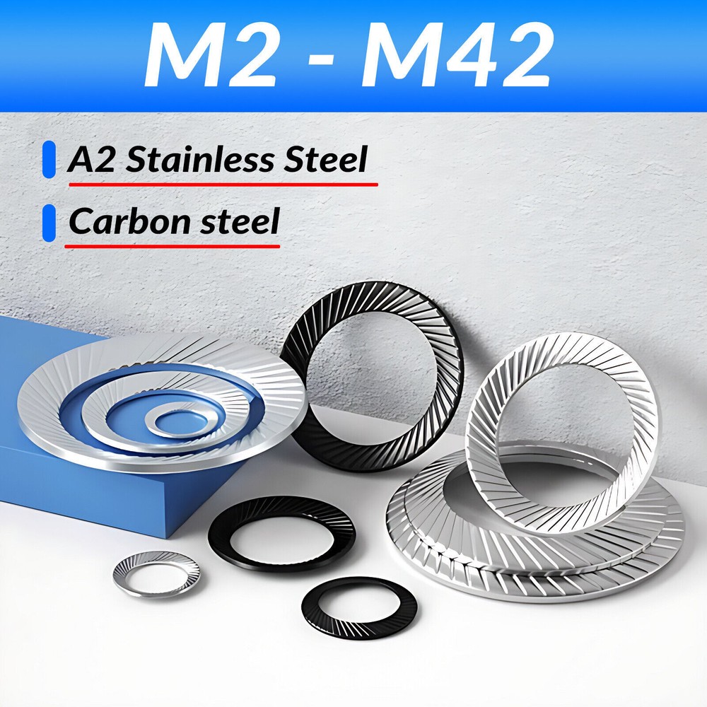 A2 Stainless SteelSerrated Safety Locking Washers Type S Disc Spring Washer