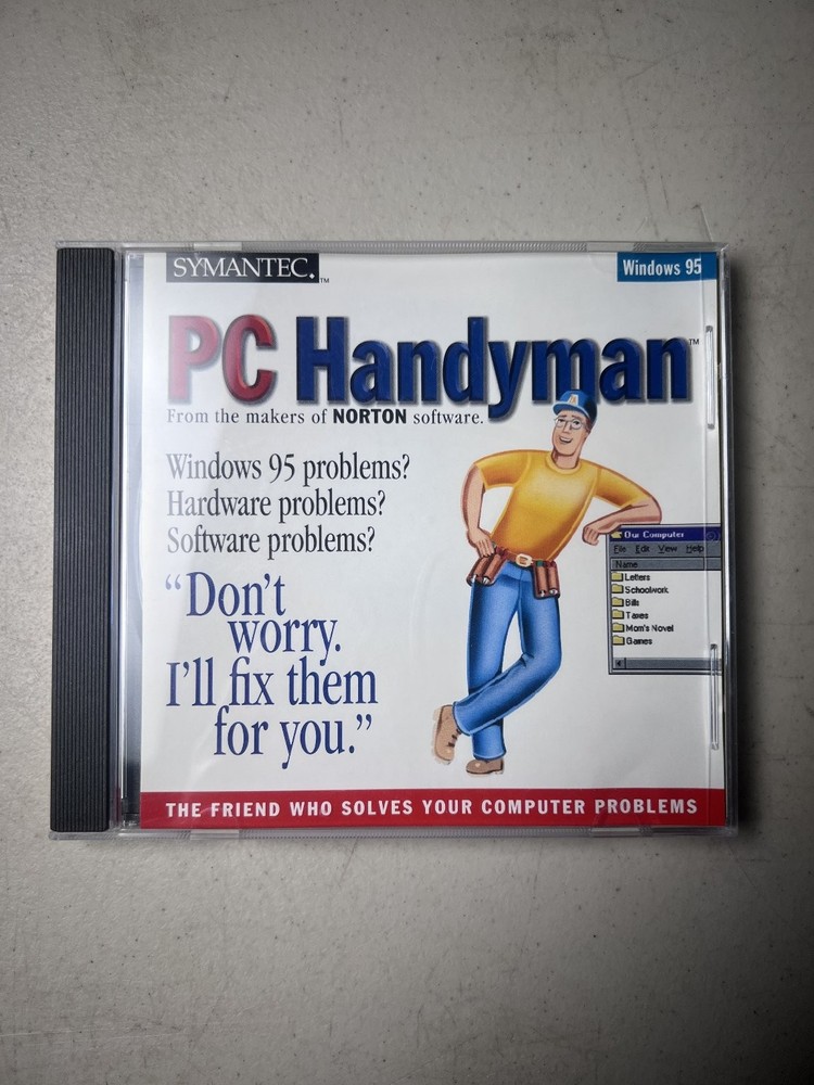 Symantec PC Handyman Software for Windows 95 Vintage CD-ROM