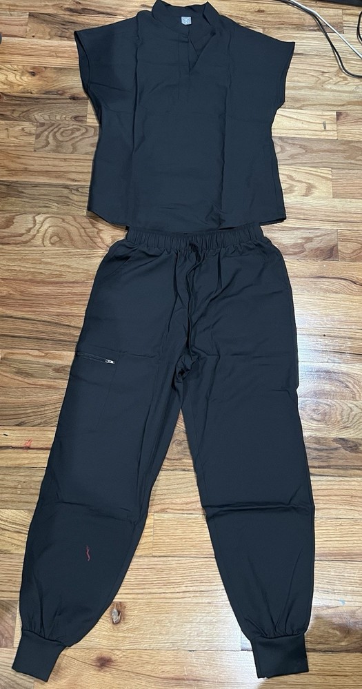 NiaaHinn Women's Black 2-Piece Outfit Set Top & Pants Size S Sleeveless