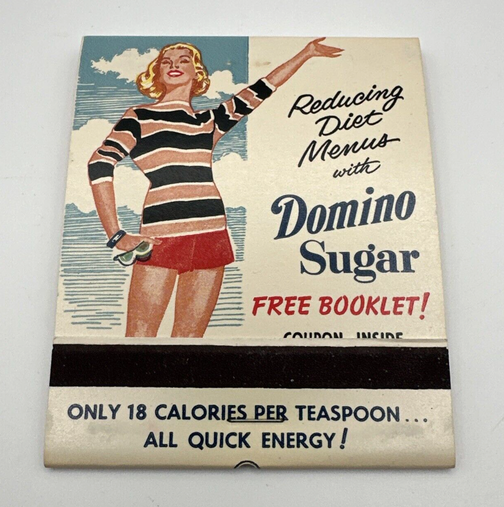 1950s Domino Sugar Full Matchbook Ad Vintage NOS 3.25