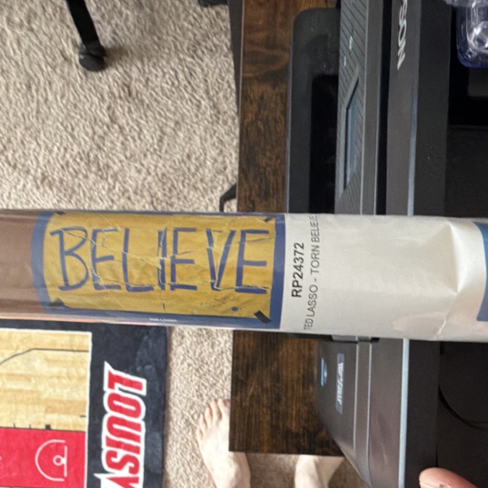 Ted Lasso Believe Sign Poster 34 x 22.375 Paper Licensed Reprint Unframed