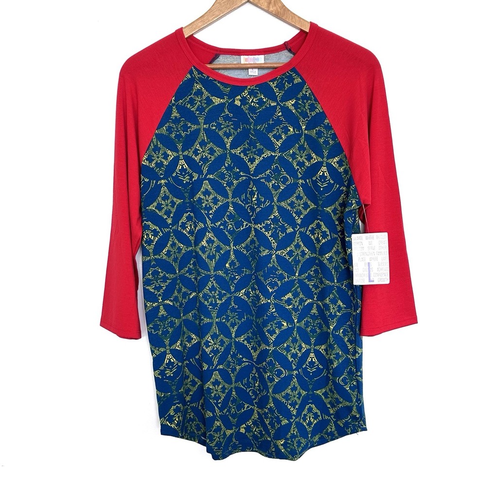 NWT Lularoe Tunic Women’s Large Geometric 3/4 Sleeve Pullover Shirt Top
