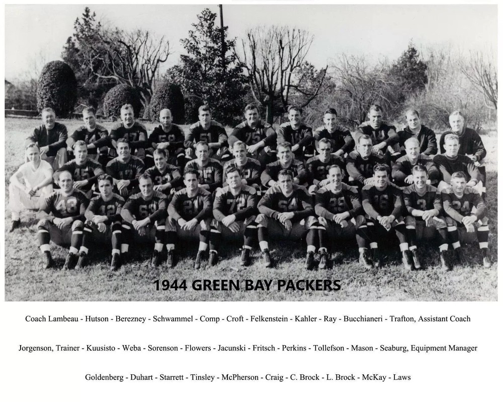 1944 Green Bay Packers Team Football Nfl  4x6 PHOTO PRINT
