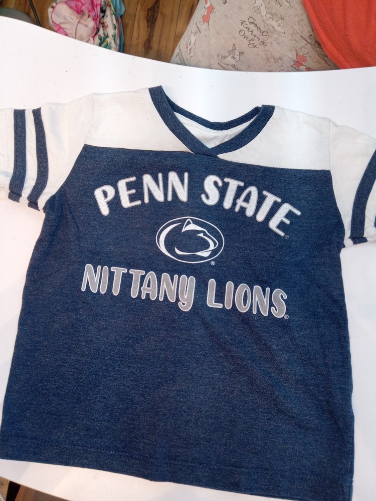 Colosseum Penn State Nittany Lions 3T Blue White V-Neck Short Sleeve T-Shirt