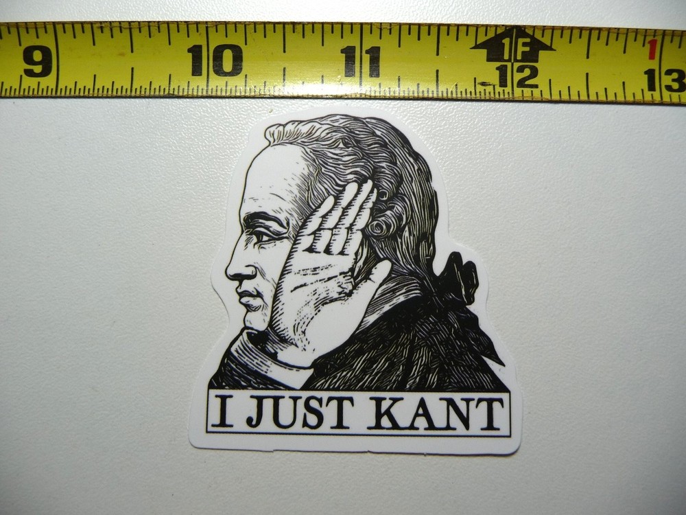 Funny Kant Hand Decal Sticker Parody of Famous Philosopher