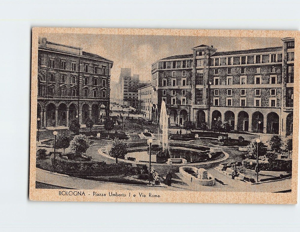 Postcard Piazza Umberto Bologna Italy