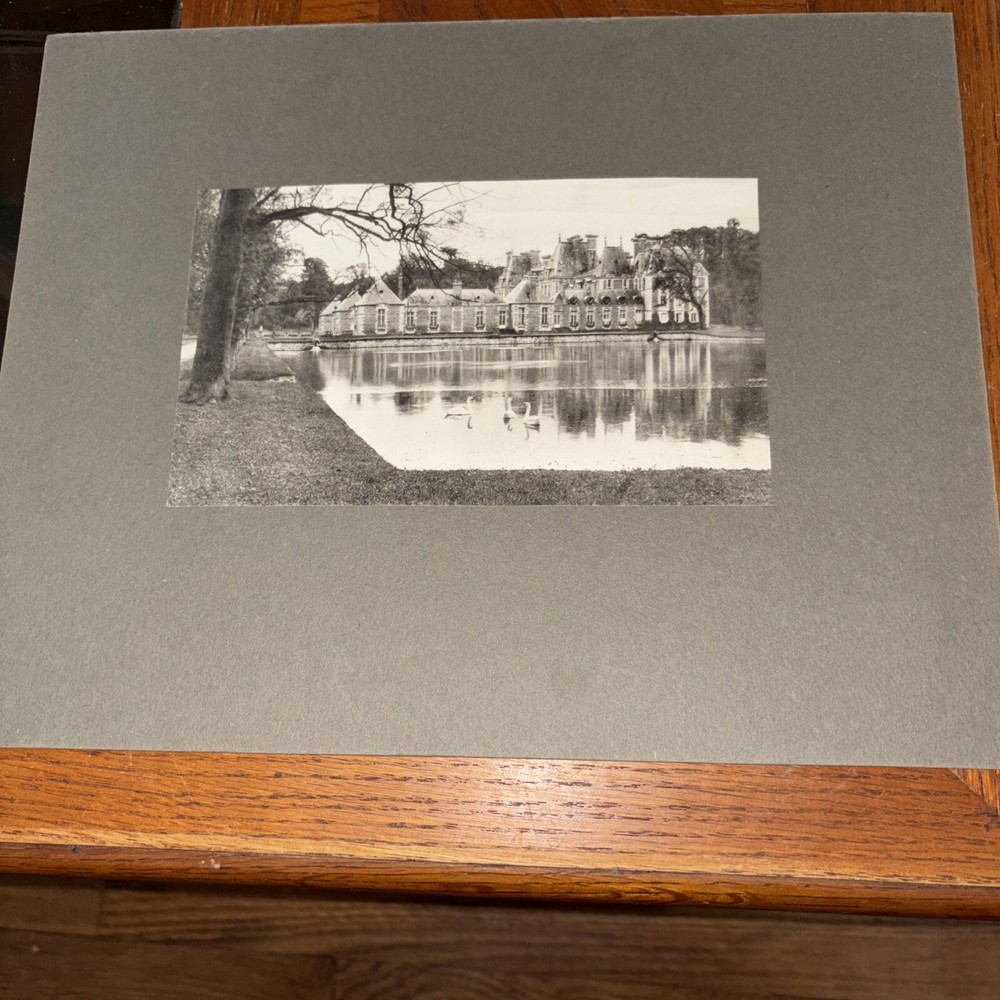 Vintage Courances Chateau Mounted French Architecture Photo Claude Gallart