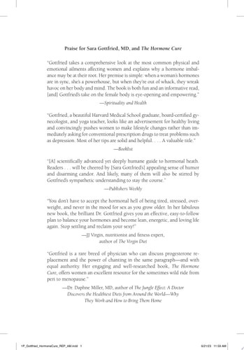 The Hormone Cure: Reclaim Balance, Sleep and Sex Drive; Lose Weight; Feel Focuse