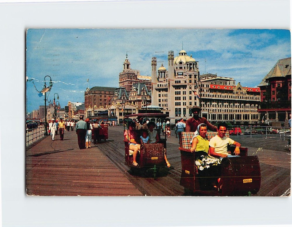 Postcard Rolling Chairs Atlantic City USA