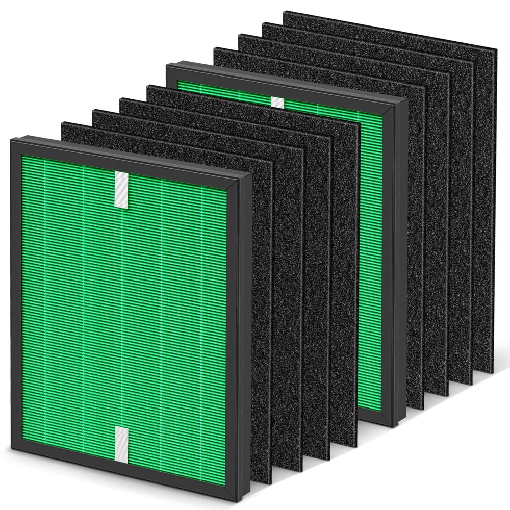 2 Sets Coway Airmega 150 Air Purifier Replacement Filters - 2 Green True HEPA Filters