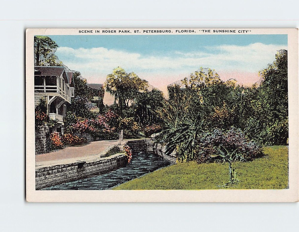 Postcard Scene in Roser Park St. Petersburg Florida USA
