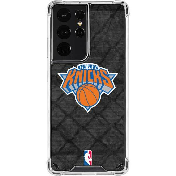 NBA New York Knicks Galaxy S21 Ultra 5G Clear Case - New York Knicks Dark Rust