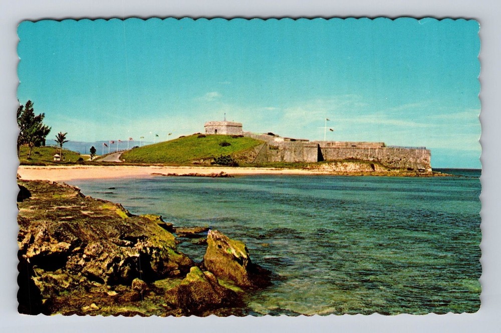St George's Parish-Bermuda, Fort St Catherine, Antique Vintage Souvenir Postcard