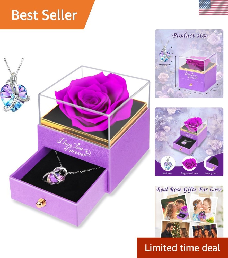 Preserved Flower Rose Gift for Women - Roses for Girlfriend, Grandma, Mom, Wife