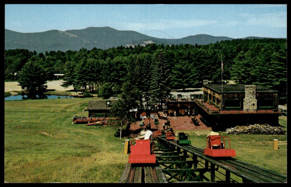 Mt Cranmore Skimobile Base Station North Conway NH Postcard Moat Mountain