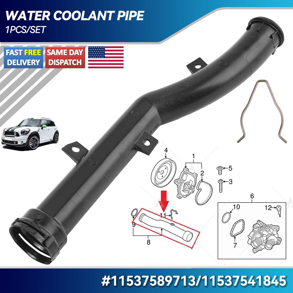 Water Coolant Pipe Fits For Mini Cooper R55 R56 R57 R58 R59 R60 R61 11537589713.