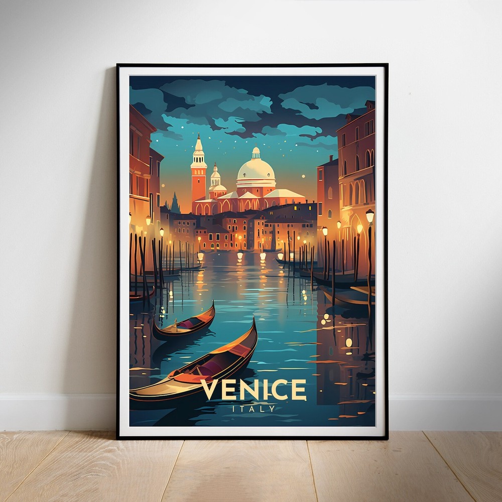 Italy Venice Travel Print Poster Home Decor Wall Art Instant