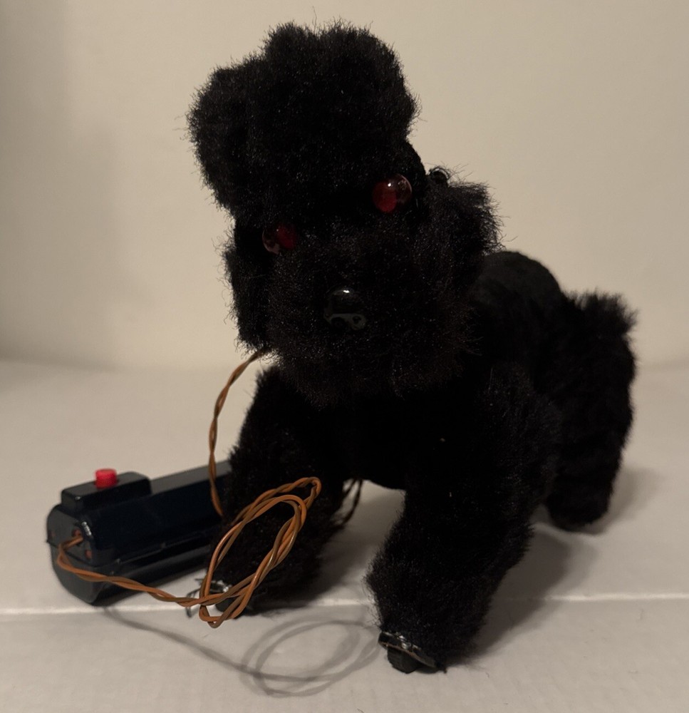 Vintage Battery Operated Poodle Made In Japan Still Works Walks Barks Tested