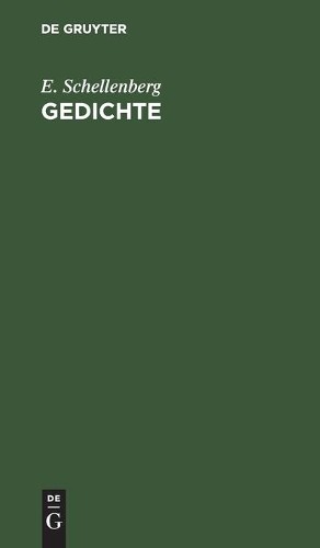 E Schellenberg Gedichte (Hardback)Another great item from Rarewaves USA | Free delivery!