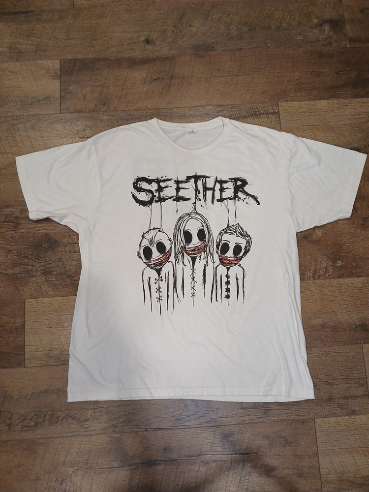 Vintage Y2K Seether Rock Band Concert T Shirt Music Tour Promo Tee XL