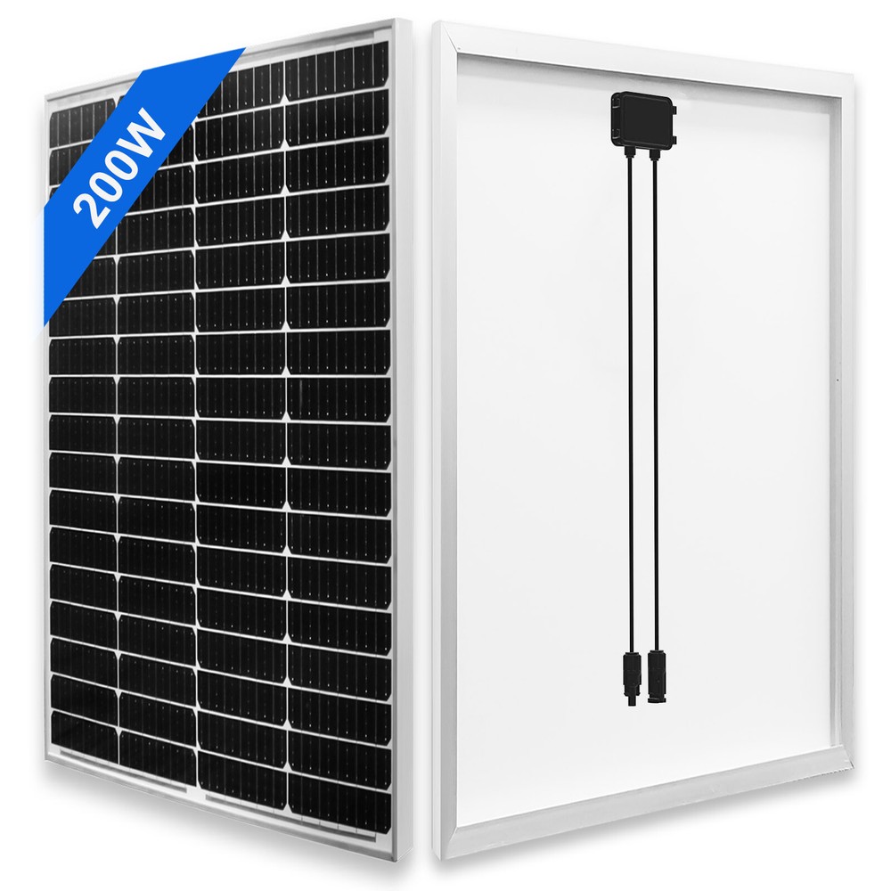 200W 12V Monocrystalline Solar Panel for Off-Grid RV Boat Home Charging