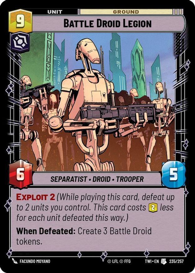 Star Wars Unlimited Battle Droid Legion (235/596) Twilight of the Republic LP