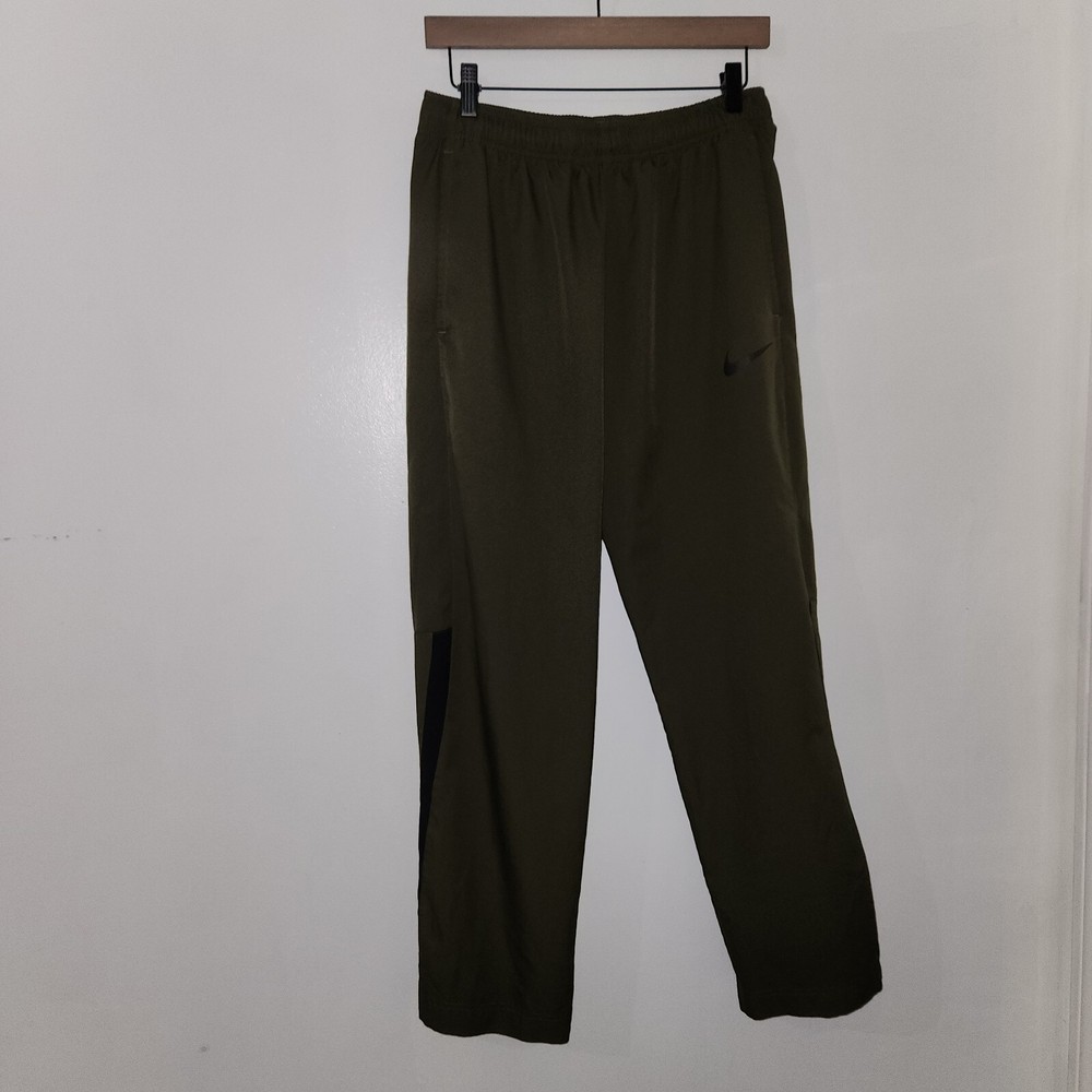 **Men's Nike Olive Green Training Pants Size Large NWT with Pockets 927380-395**  