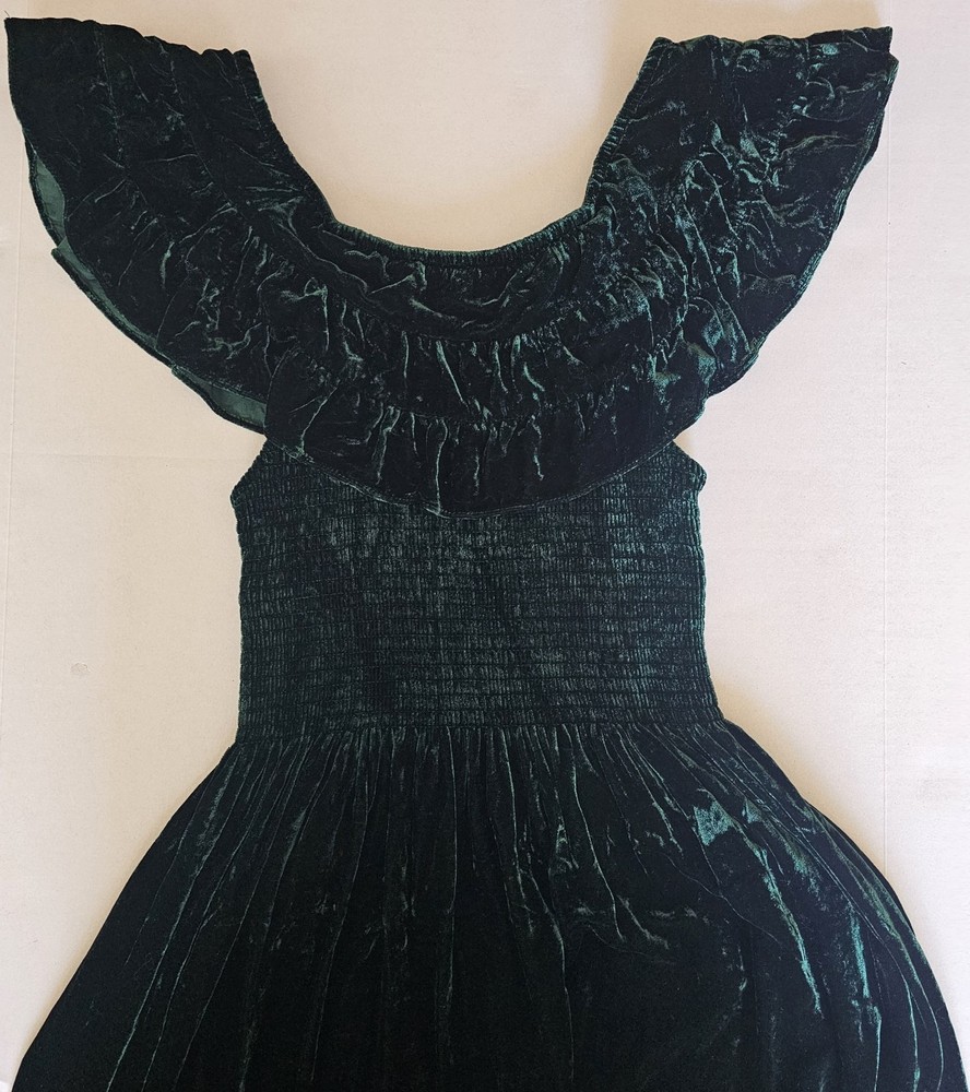 NWOT Hill House Emerald Green Velvet Silk Blend Nap Dress XS Holidays Cocktail