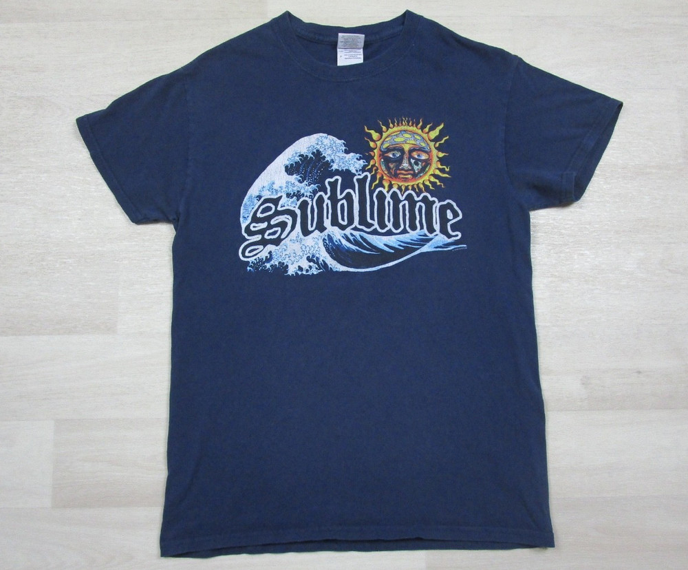 Vintage Y2K Sublime T-Shirt Men’s (S) Ska Punk Reggae Rock Band Sun Wave 2006