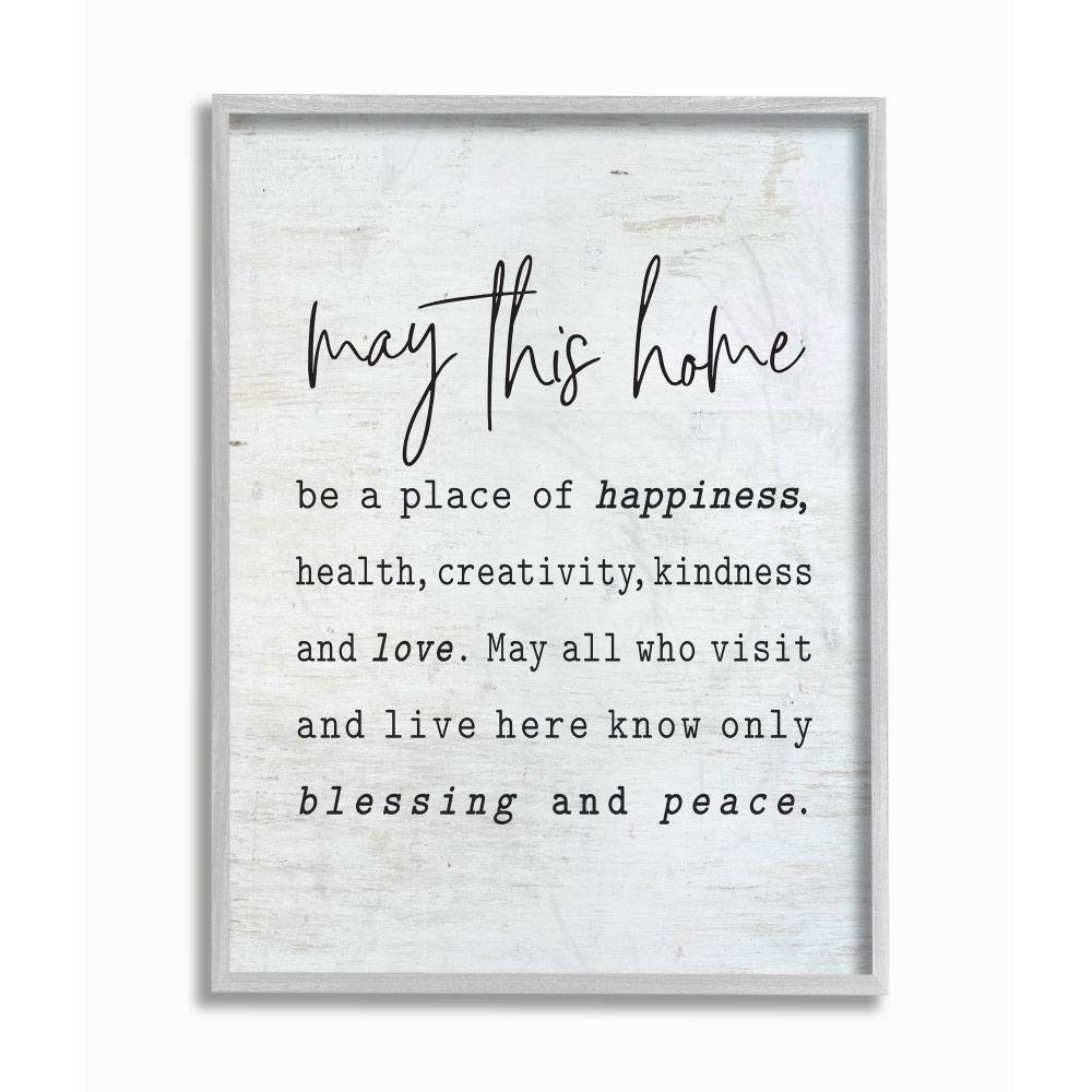 11x14 Gray Framed Wood Wall Art with Inspirational Family Quote