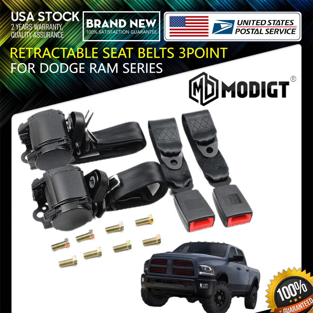 Retractable 3-Point Adjustable Seat Belt for 2009-2011 Dodge Journey