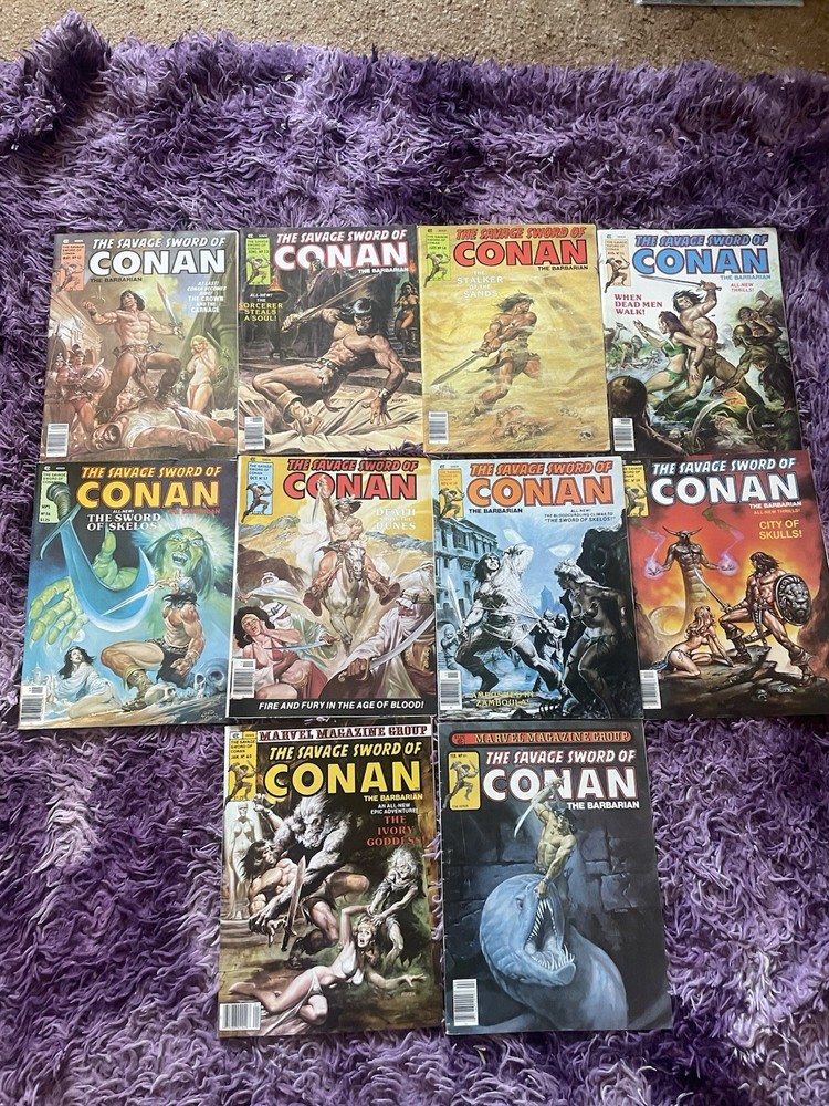 Savage Sword Of Conan Issues 52-61 Lot Of 10