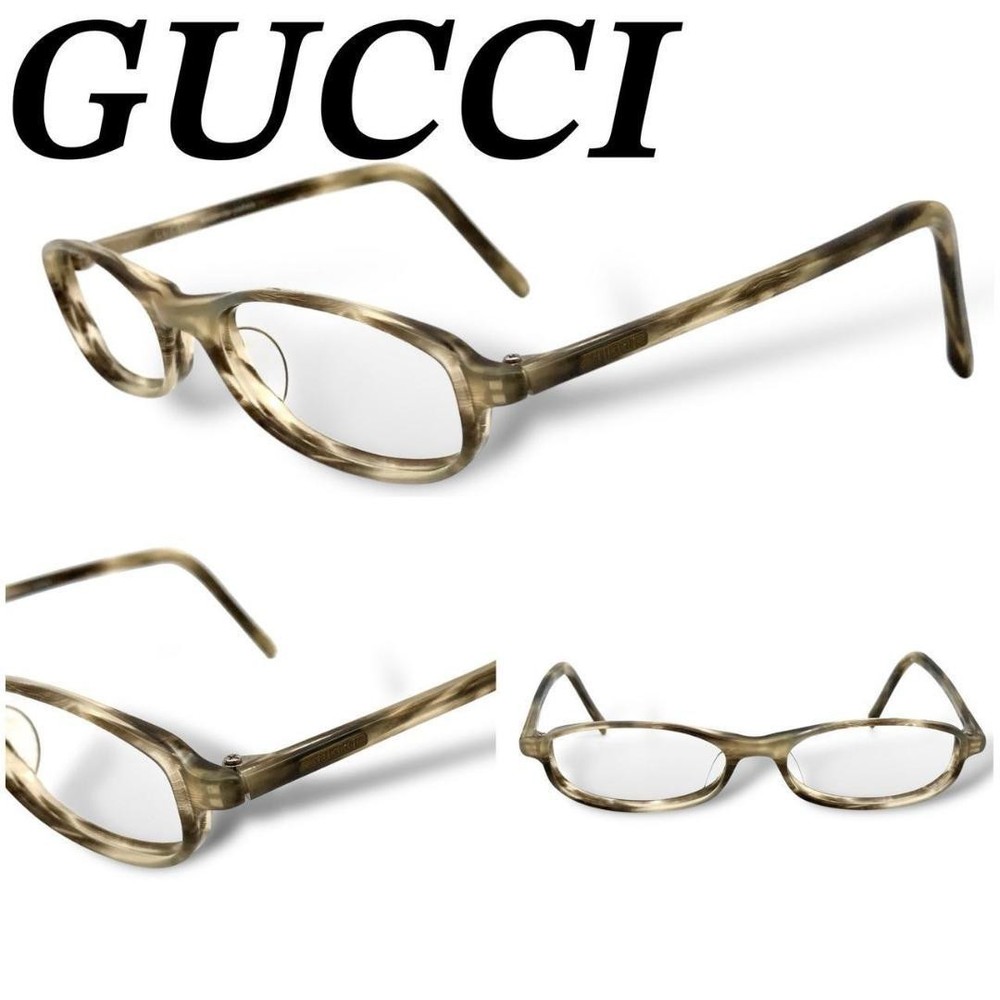 Gucci Fashion Glasses Plastic Grey Black No Lens 61217