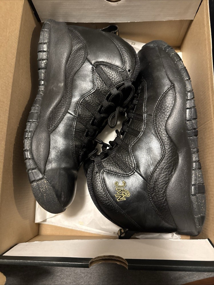 Men's Nike Air Jordan 10 Retro 'NYC' '2016' / Black Gold / 310805 012 / Size 9.5
