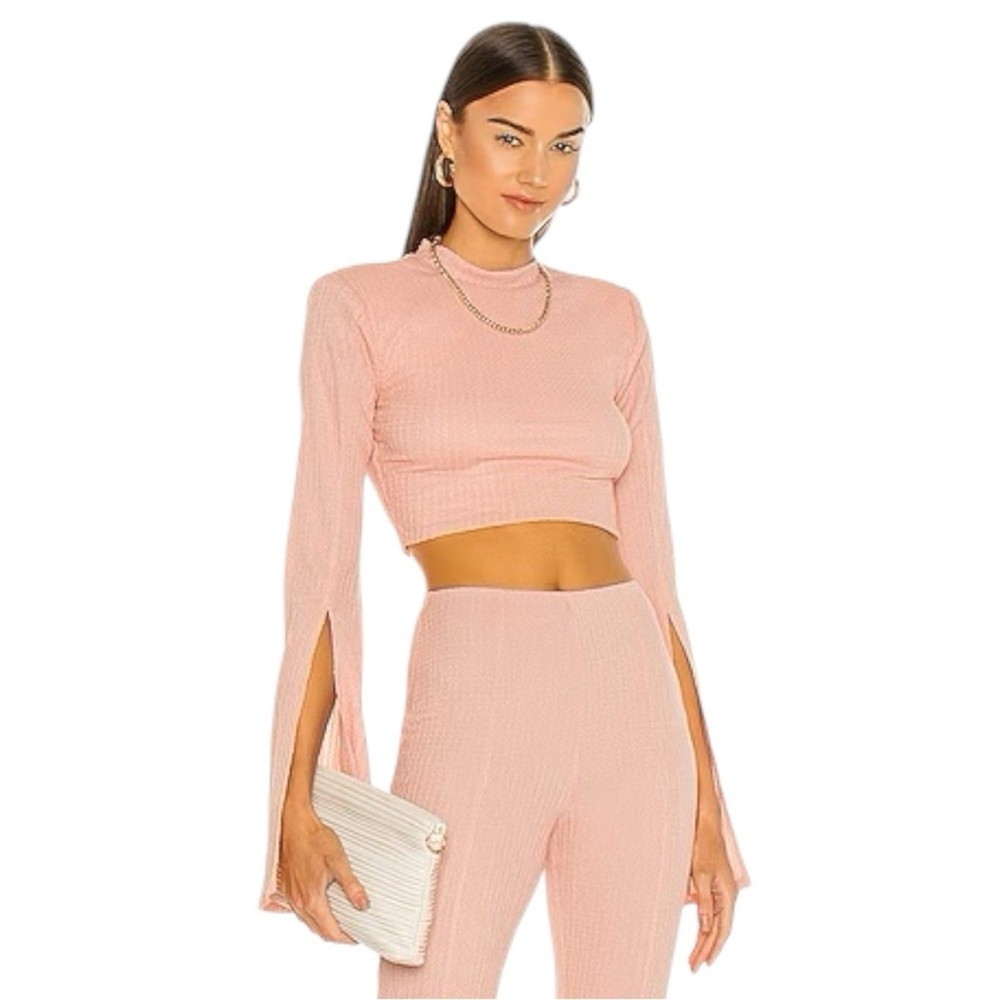 Michael Costello x Revolve Odessa Crop Top in Pink Size XS