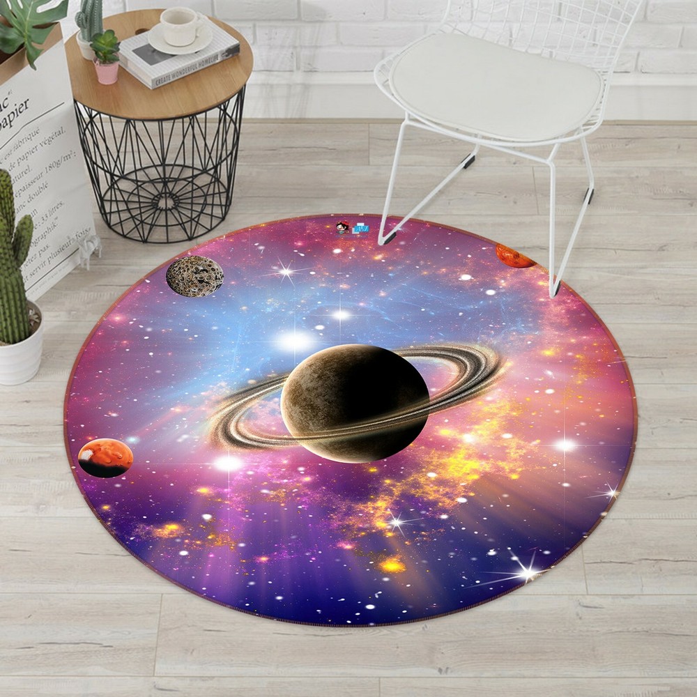 3D Starry Sky Planet NAO10500 Game Rug Mat Elegant Photo Carpet Mat Fay