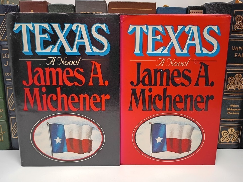 Texas by James A Michener Volumes 1 & 2 Complete Epic Historical Novel DJ VG