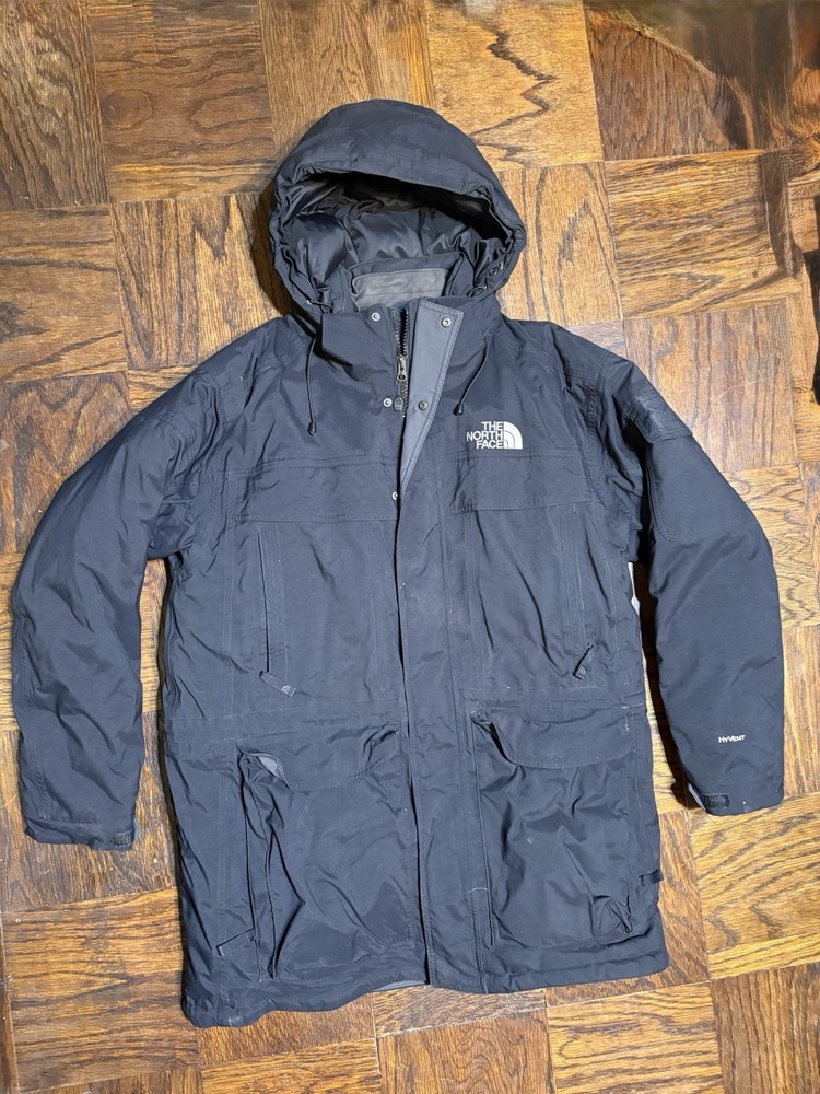 The North Face HyVent Mens L  Heavy Winter Down Parka Jacket Detachable Hood*