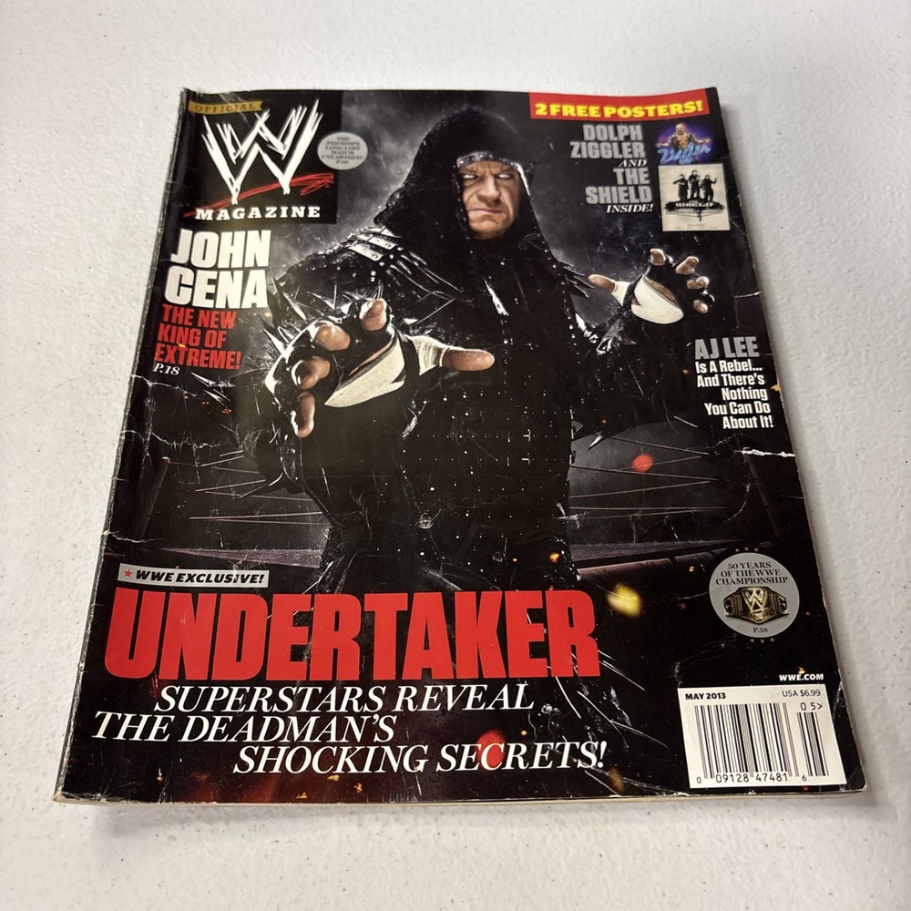 World Wrestling Entertainment Magazine May 2013 WWF WWE Undertaker john Cena