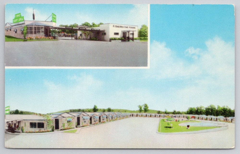 Corn's New Court & Grill North Little Rock Arkansas AR Linen Postcard