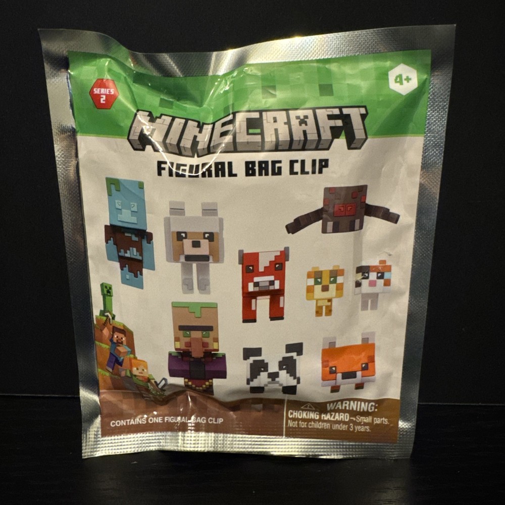 Minecraft Monogram Figural 3D Bag Clip Blind Bag Series 2 New