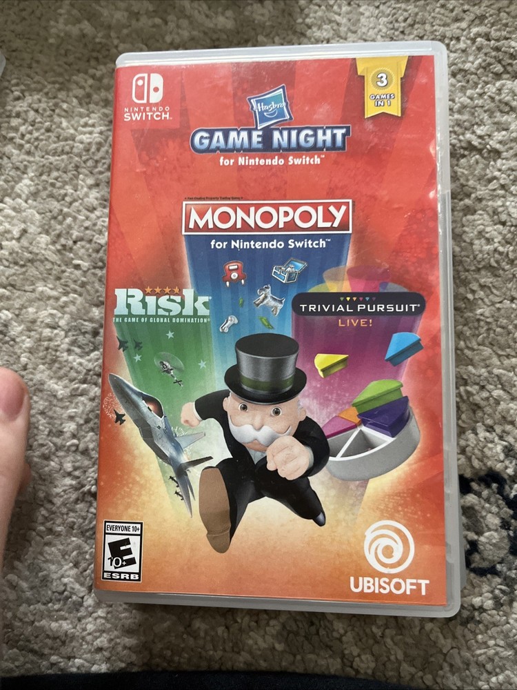 Hasbro Game Night Video Game For Nintendo Switch - Monopoly Risk Trivial Pursuit
