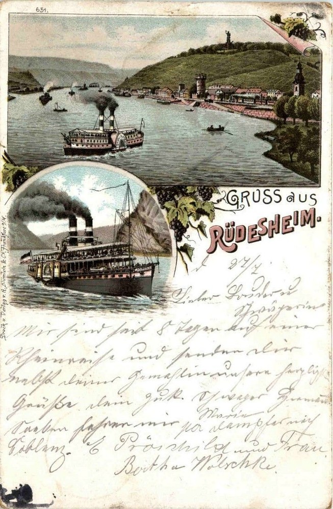Greetings from Rüdesheim litho 264658