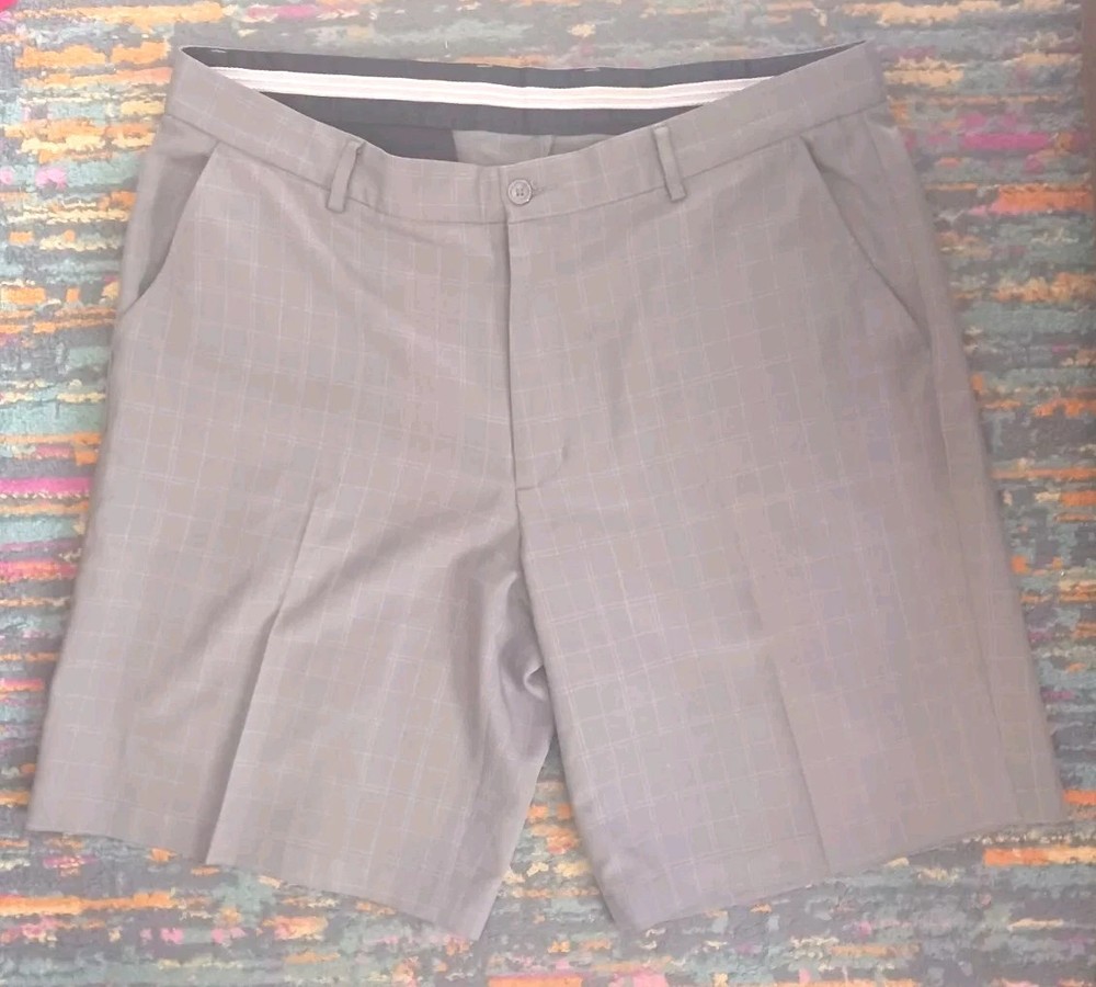 Greg Norman Tasso Elba Performance Shorts Mens 40 Chino Golf Gray Athletic